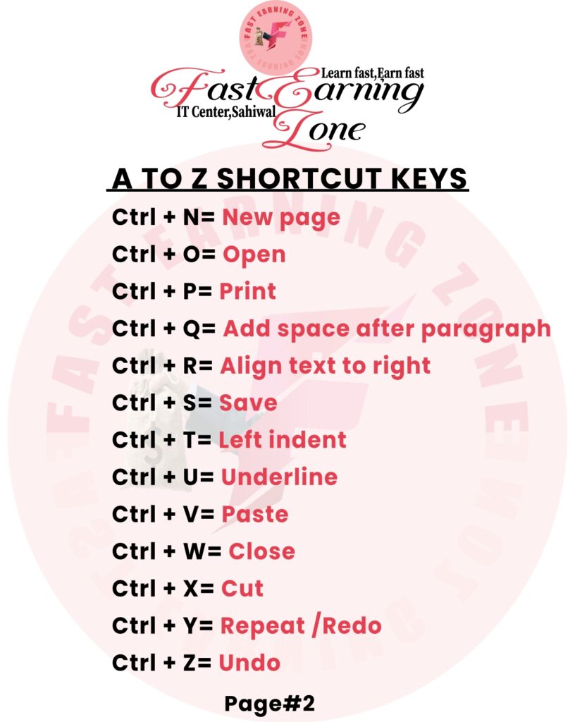 computer shortcut keys